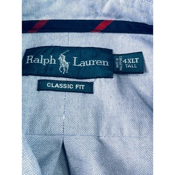 Ralph Lauren Oxford Shirt Button Down Long Sleeve 4XLT Lavender Big & Tall - Picture 5 of 10